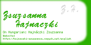 zsuzsanna hajnaczki business card